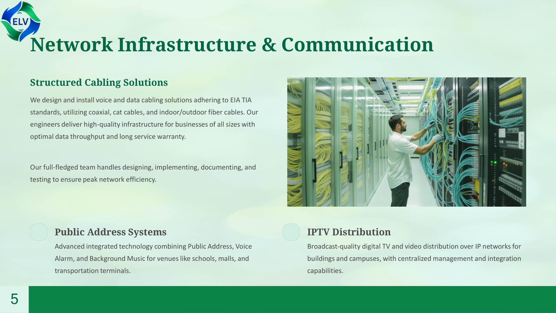 Network Infrastructure & Communication - Elvaratech